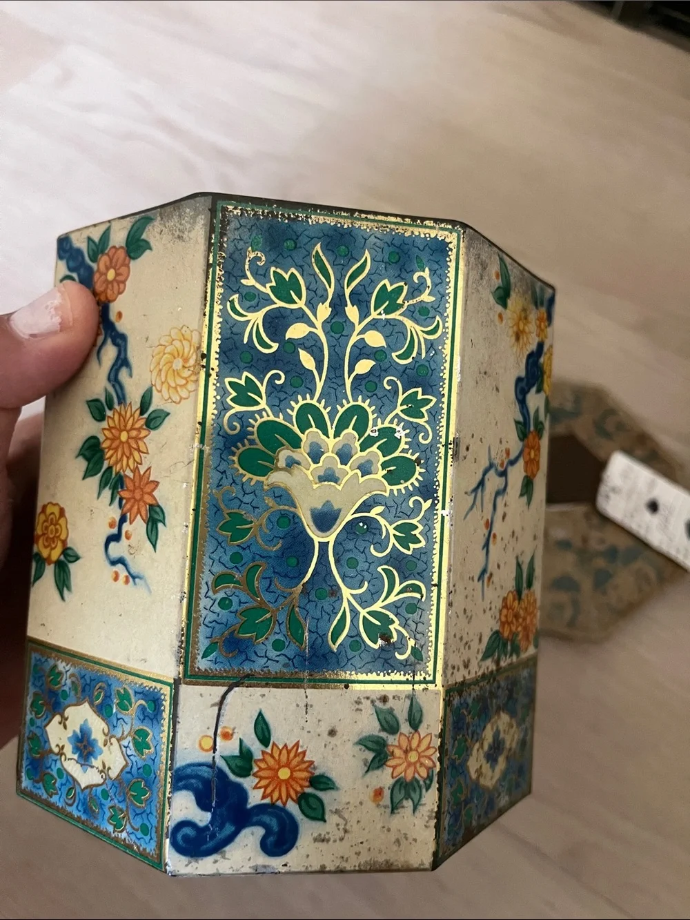 mansfield england co hexagonal enamel